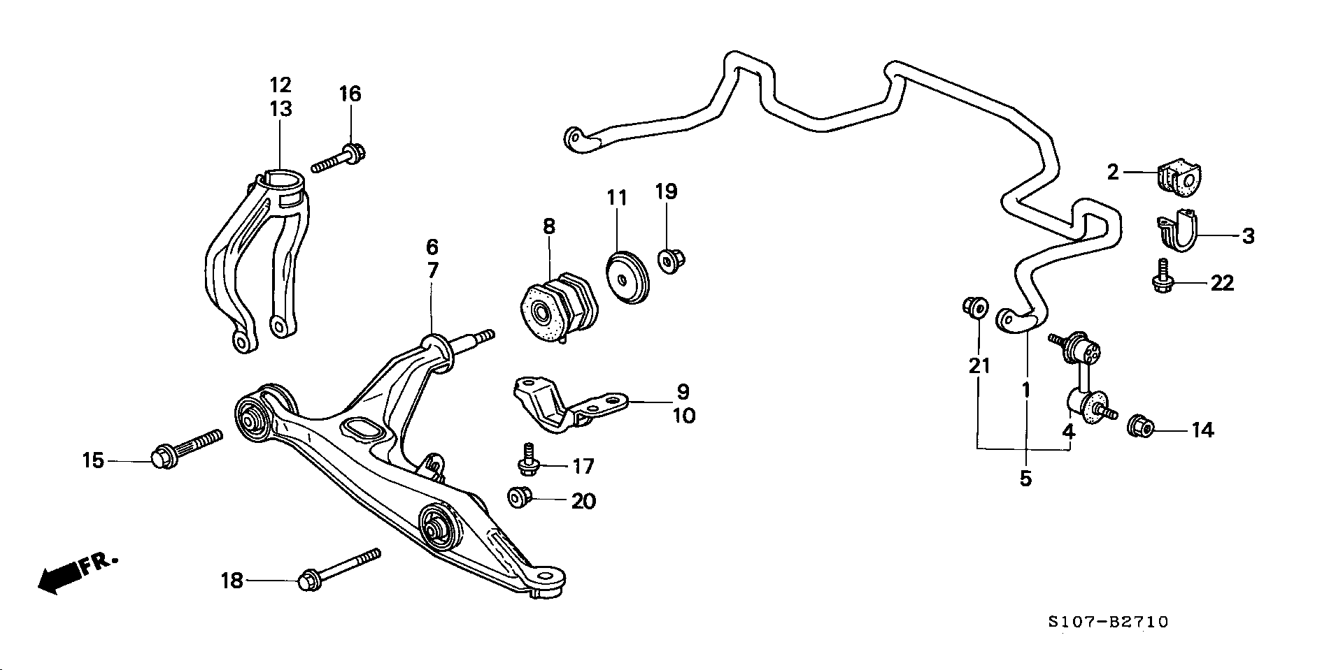 Honda 51330-S10-020 - Тяга / стойка, стабилизатор autospares.lv