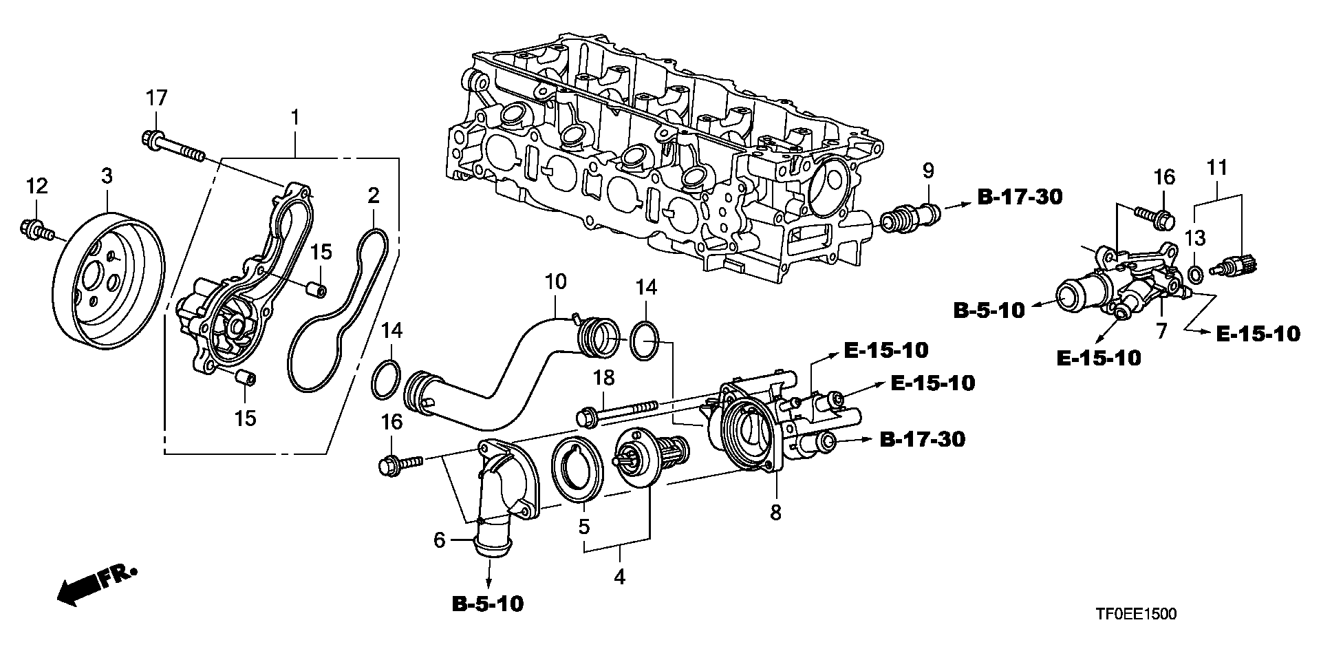 Honda 19301-PHM-305 - Термостат охлаждающей жидкости / корпус autospares.lv