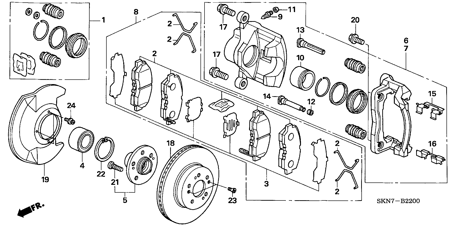 Honda 45019-SCA-E00 - Тормозной суппорт autospares.lv