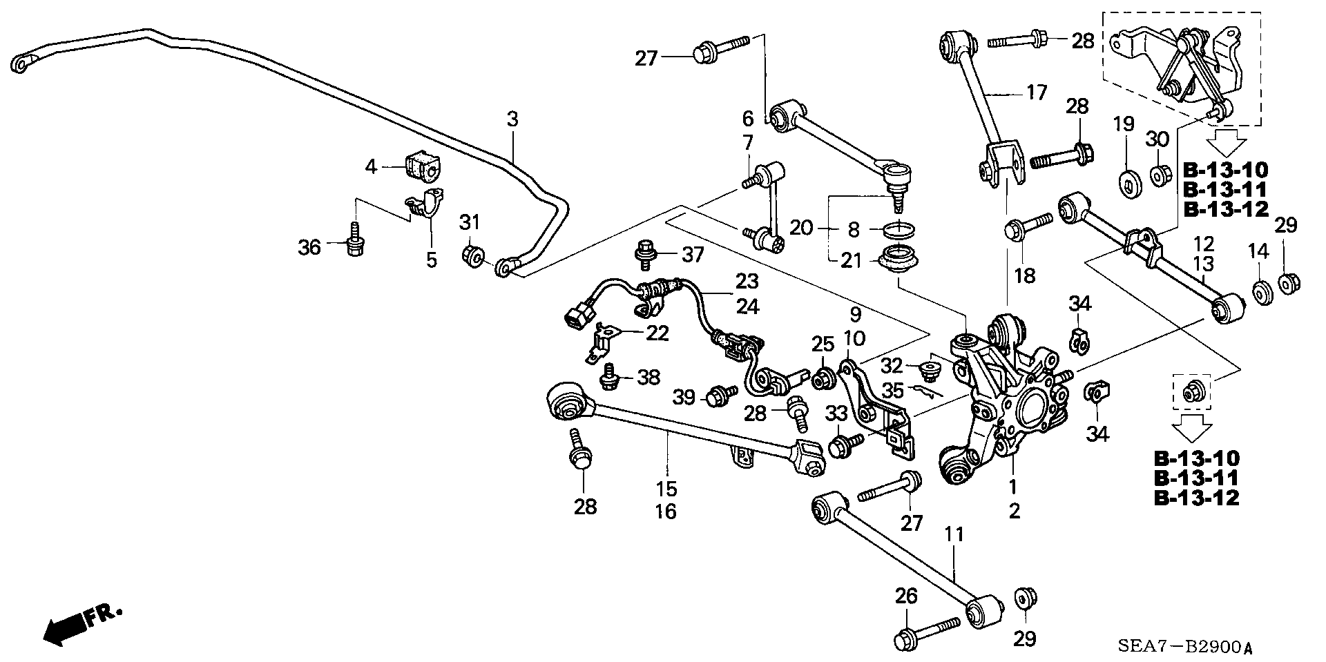 Honda 52325-S84-A01 - Тяга / стойка, стабилизатор autospares.lv