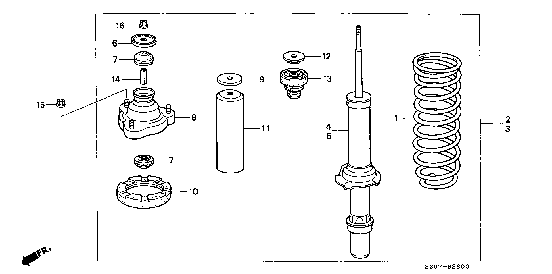 Honda 51621-SD4-004 - Опора стойки амортизатора, подушка autospares.lv