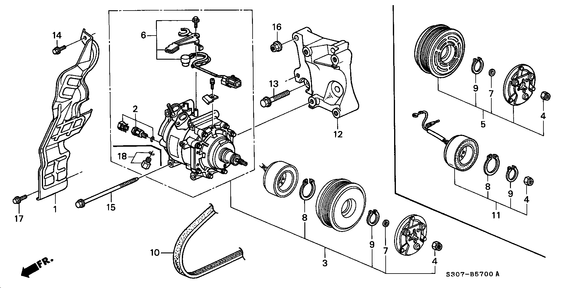 Honda 38810P5M006 - Компрессор кондиционера autospares.lv