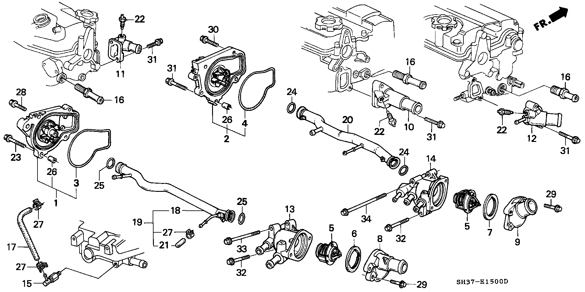 Rover 19300-PM3-003 - Термостат охлаждающей жидкости / корпус autospares.lv