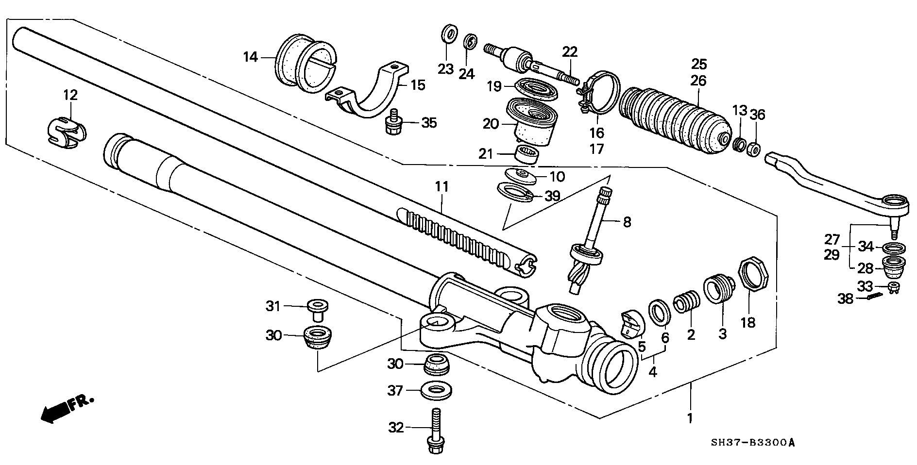 MG 53560-SH3-013 - Наконечник рулевой тяги, шарнир autospares.lv