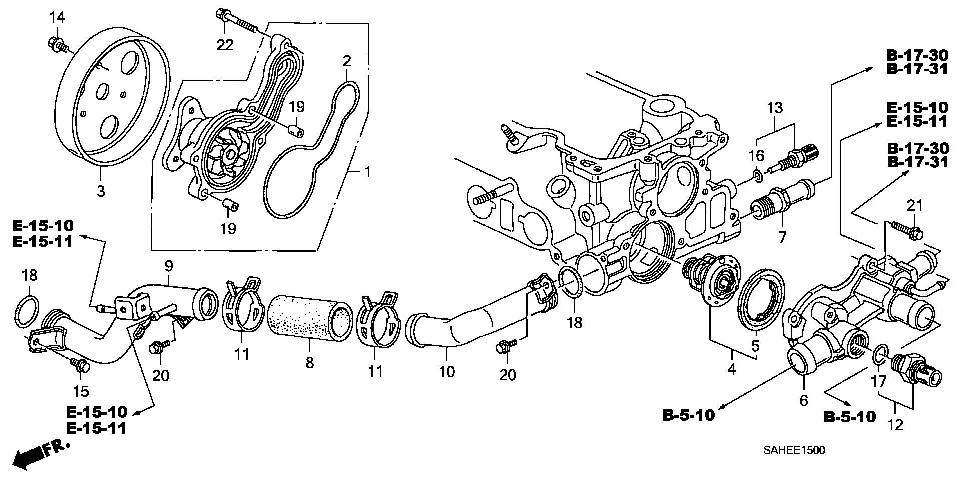 HONDA (DONGFENG) 19200PWA003 - Водяной насос autospares.lv