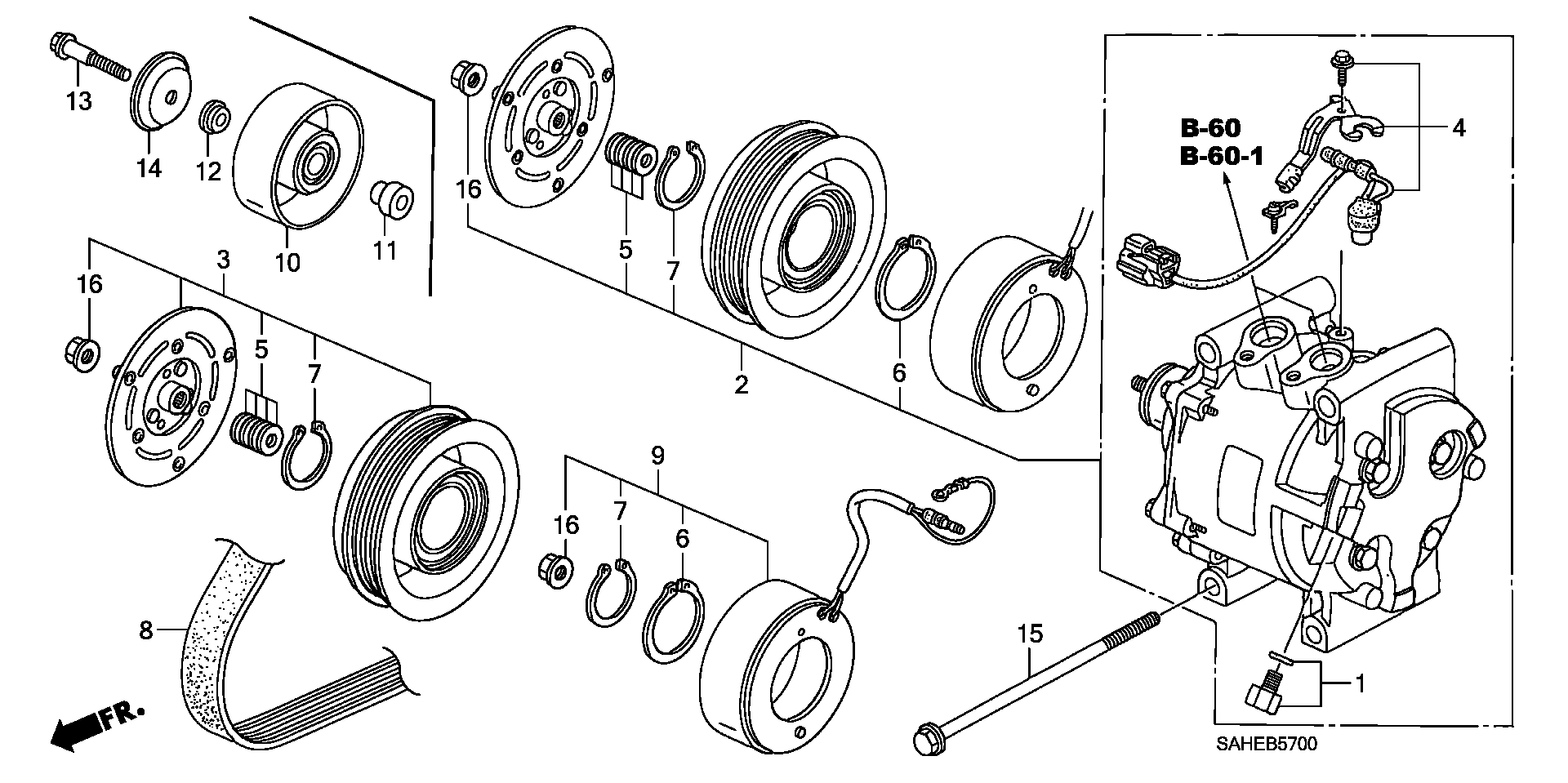 Honda 38 810 PWA J02 - Компрессор кондиционера autospares.lv