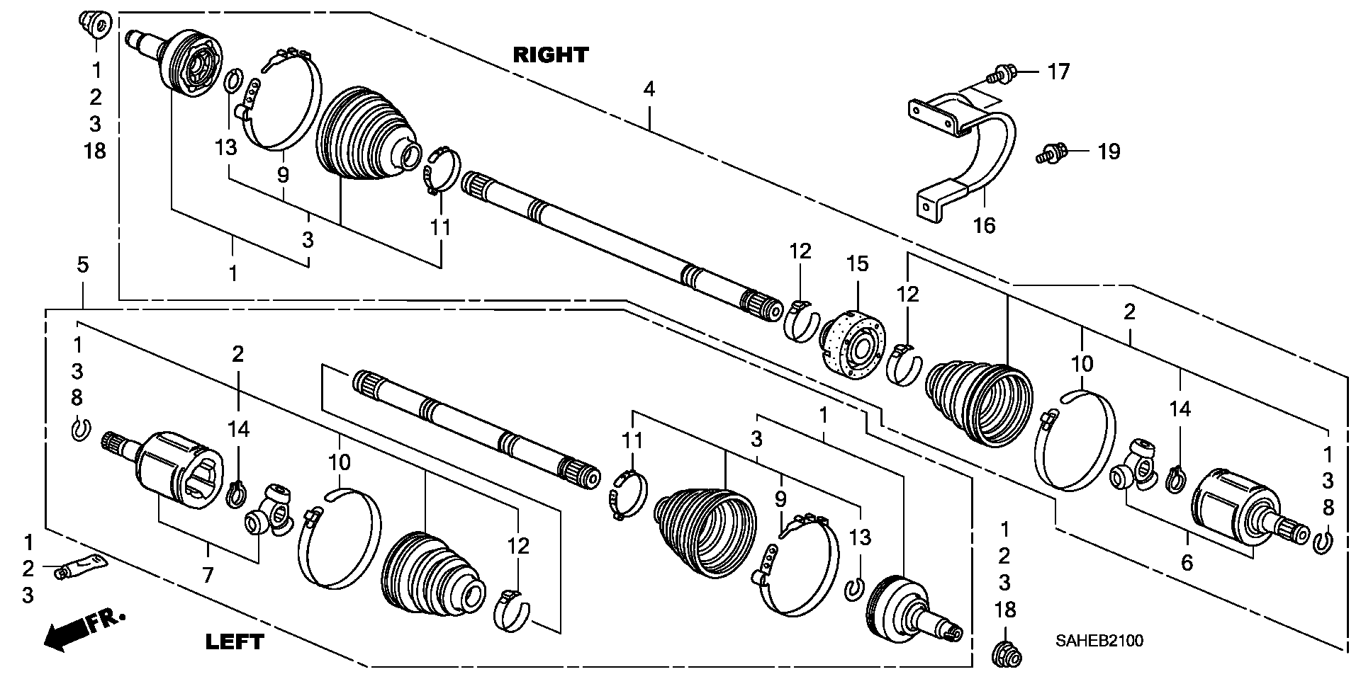 Honda 44017SENP01 - Пыльник, приводной вал autospares.lv