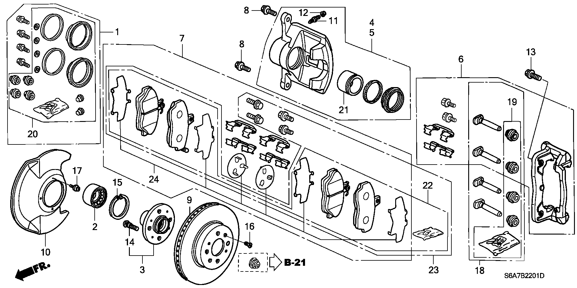 Honda 90681-ST3-E00 - Подшипник ступицы колеса, комплект autospares.lv