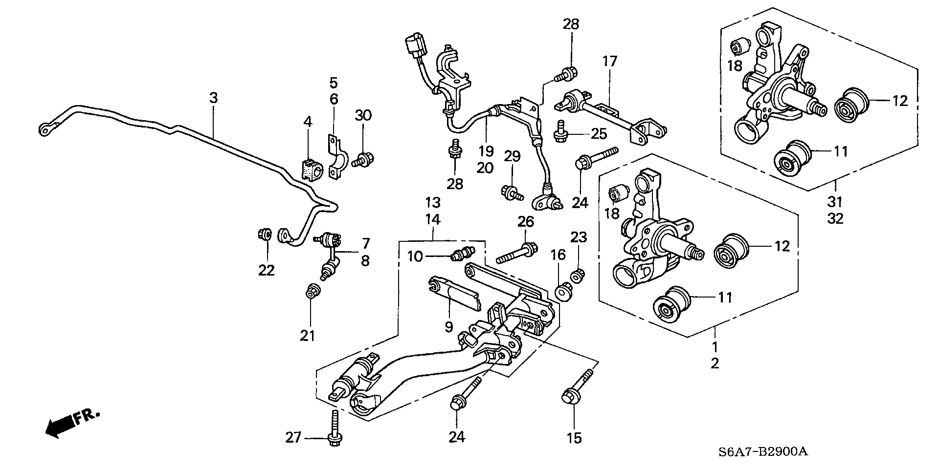 Honda 52320-S5A-013 - Тяга / стойка, стабилизатор autospares.lv