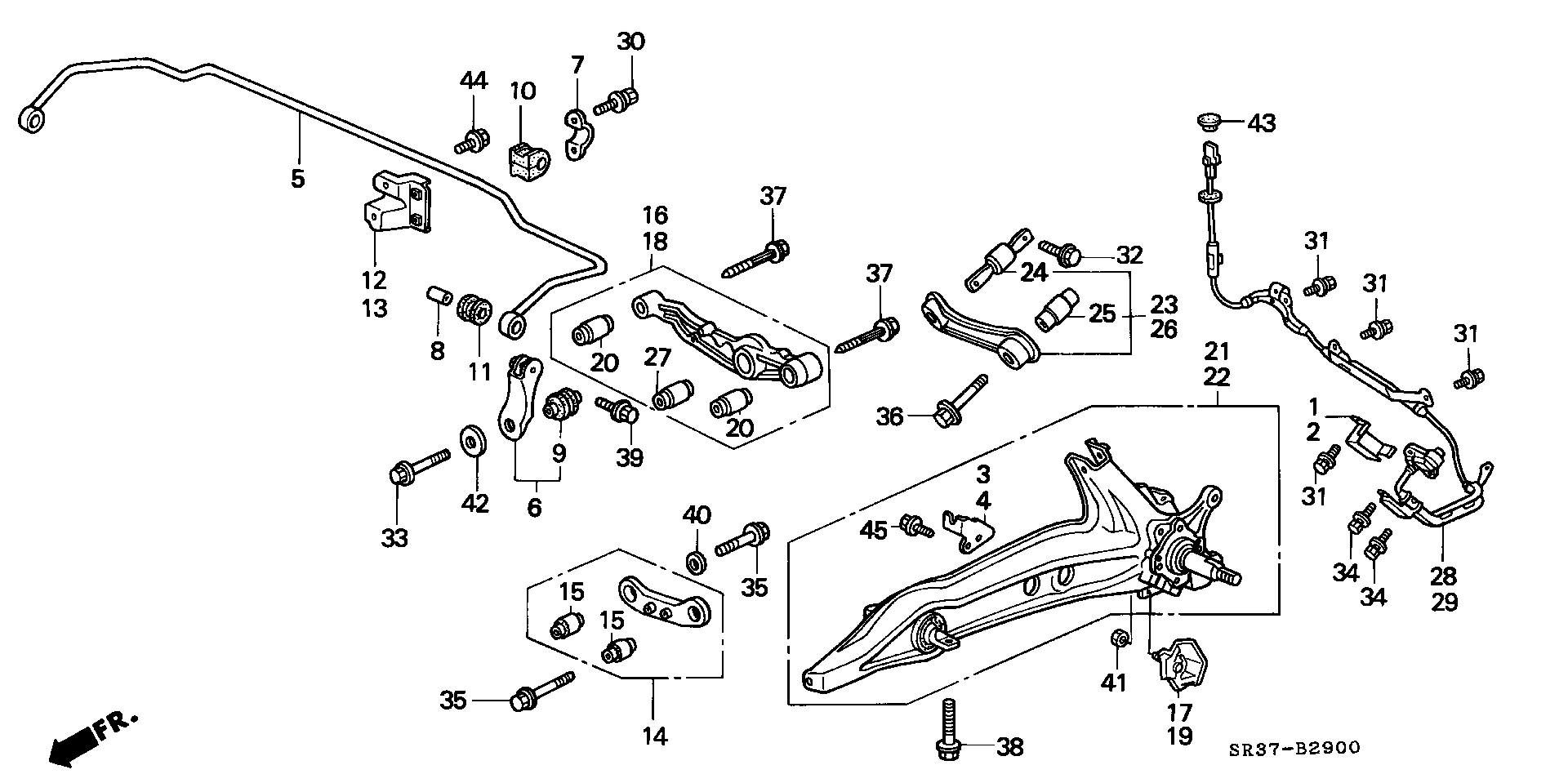 Honda 52370SR3A10 - ARM COMP., R. RR. TRAILING (DRUM) autospares.lv