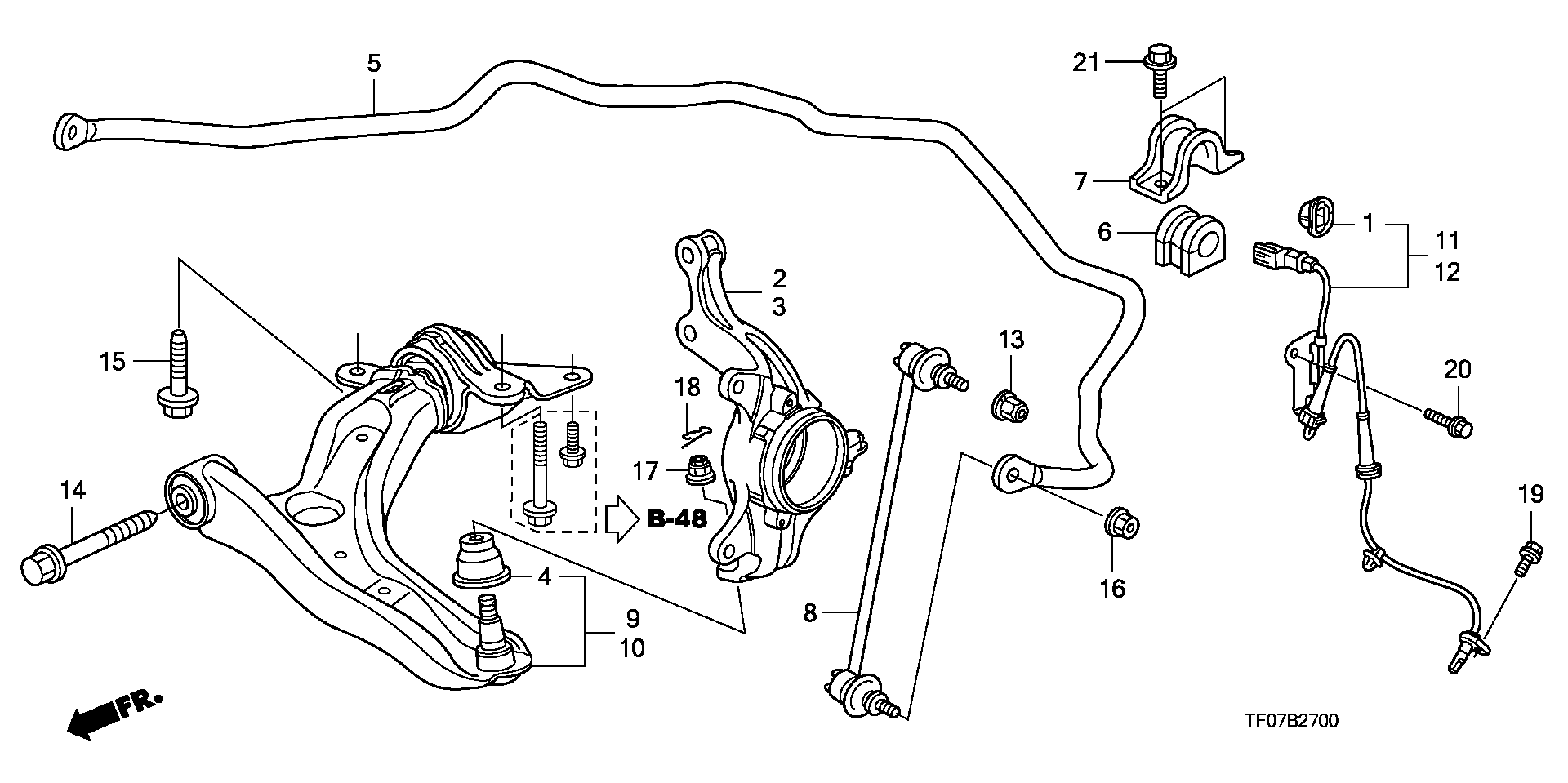 Honda 51350-TF0-030 - Рычаг подвески колеса autospares.lv