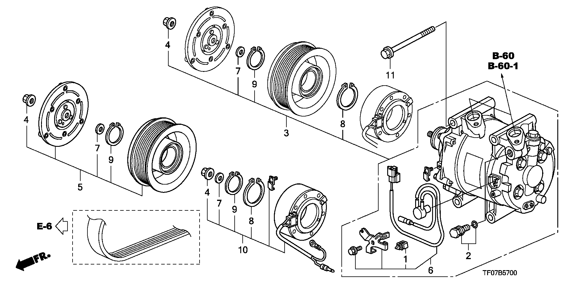 Honda 38 810 RB0 006 - Компрессор кондиционера autospares.lv