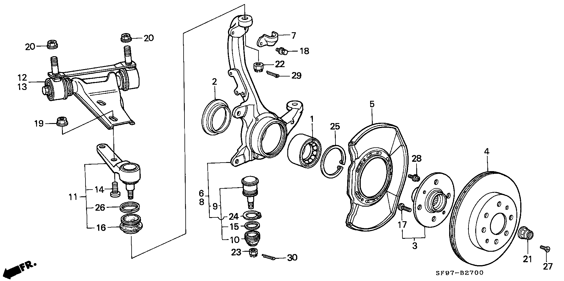 Rover 51220SF1000 - Шаровая опора, несущий / направляющий шарнир autospares.lv