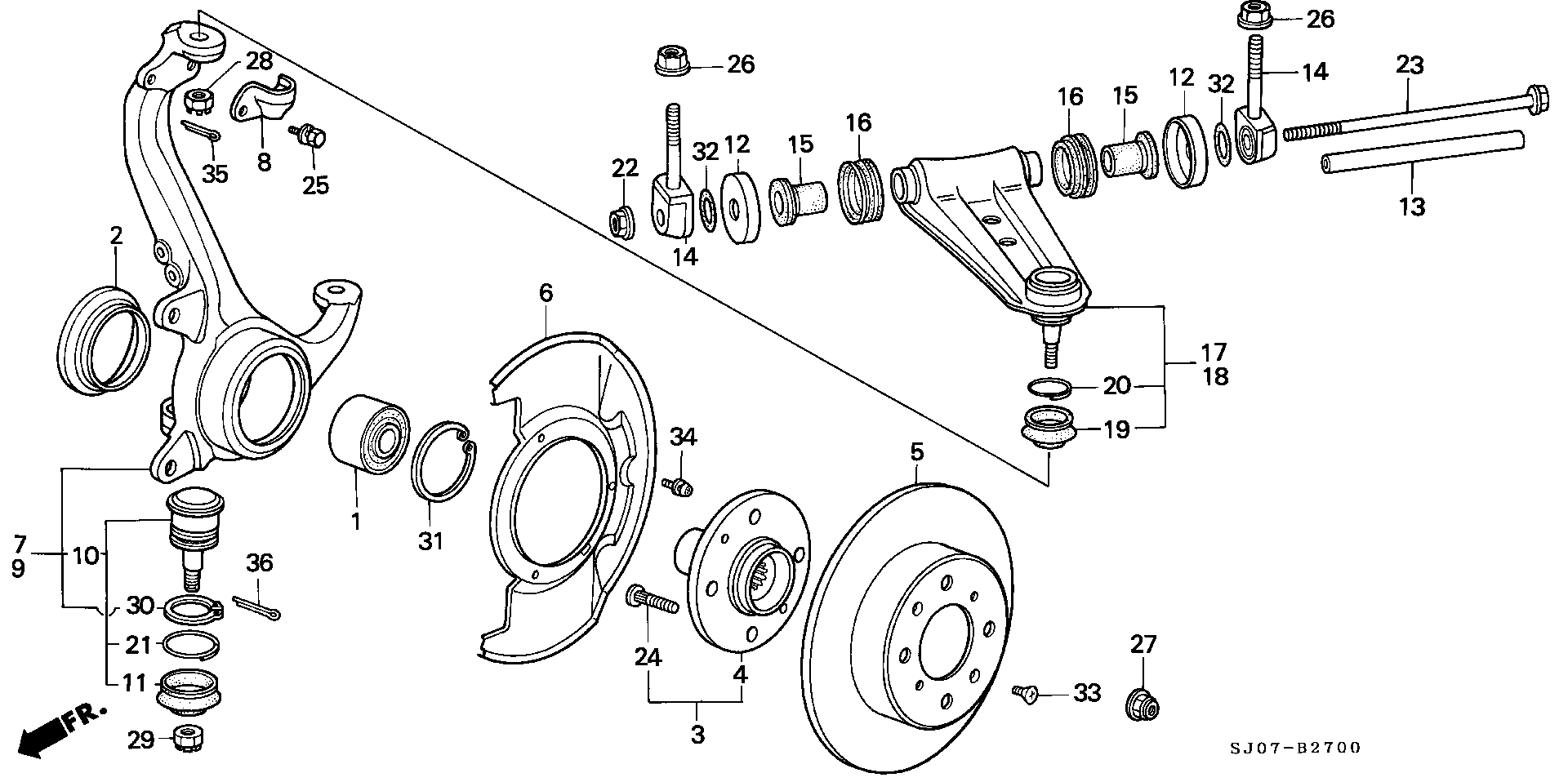 Honda 44300-SE0-003 - Подшипник ступицы колеса, комплект autospares.lv