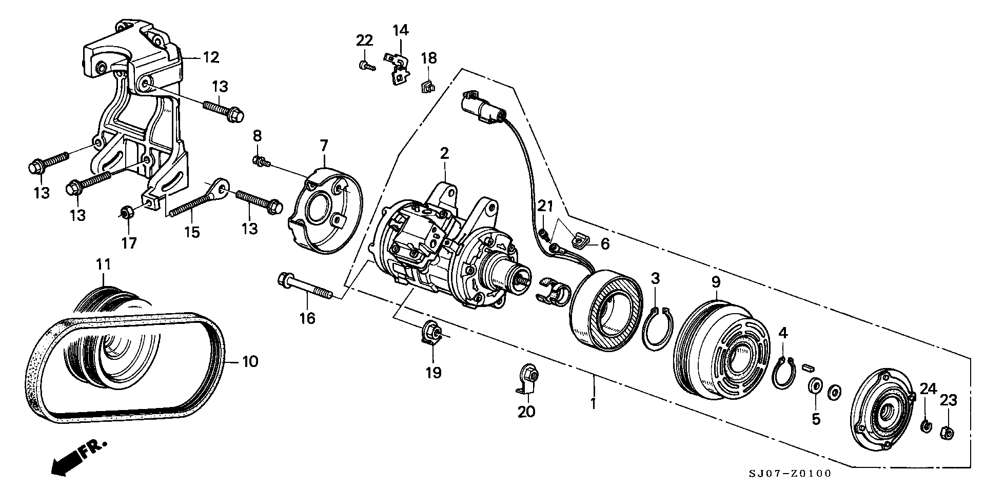 Honda 38920-PH1-003 - Поликлиновой ремень autospares.lv