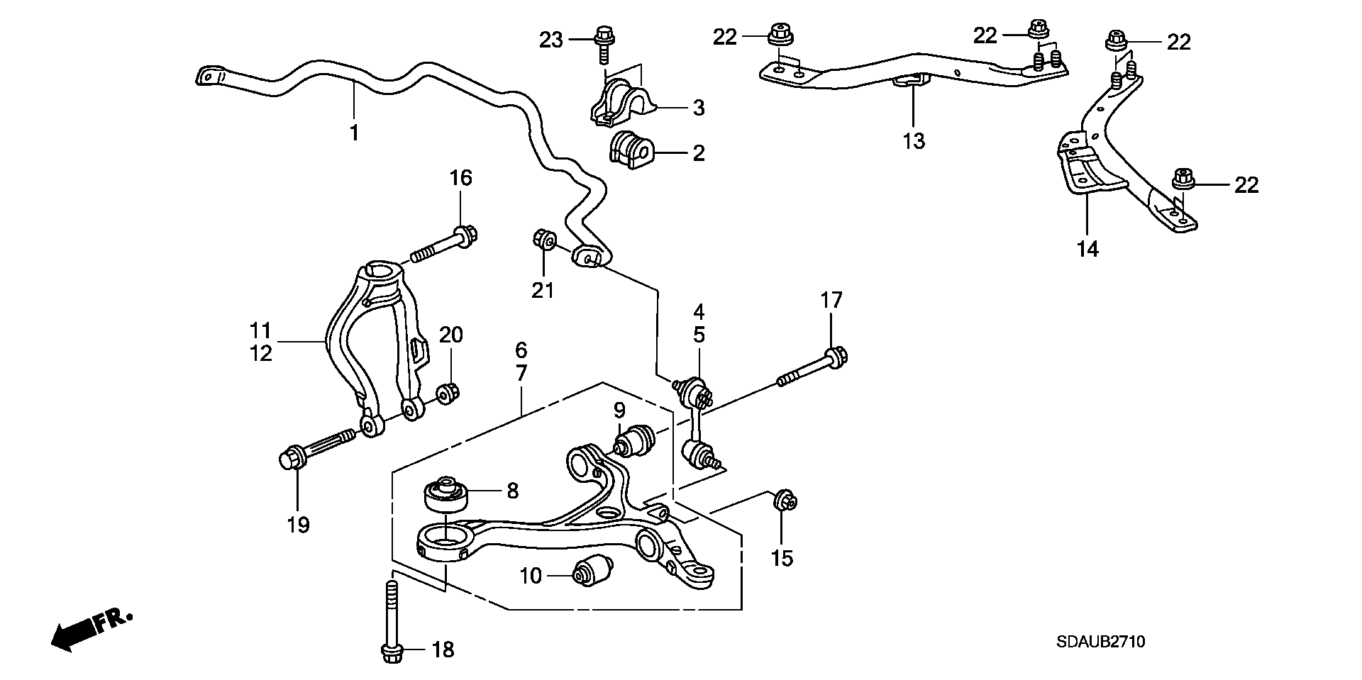 HONDA (GAC) 51321SDAA05 - Тяга / стойка, стабилизатор autospares.lv