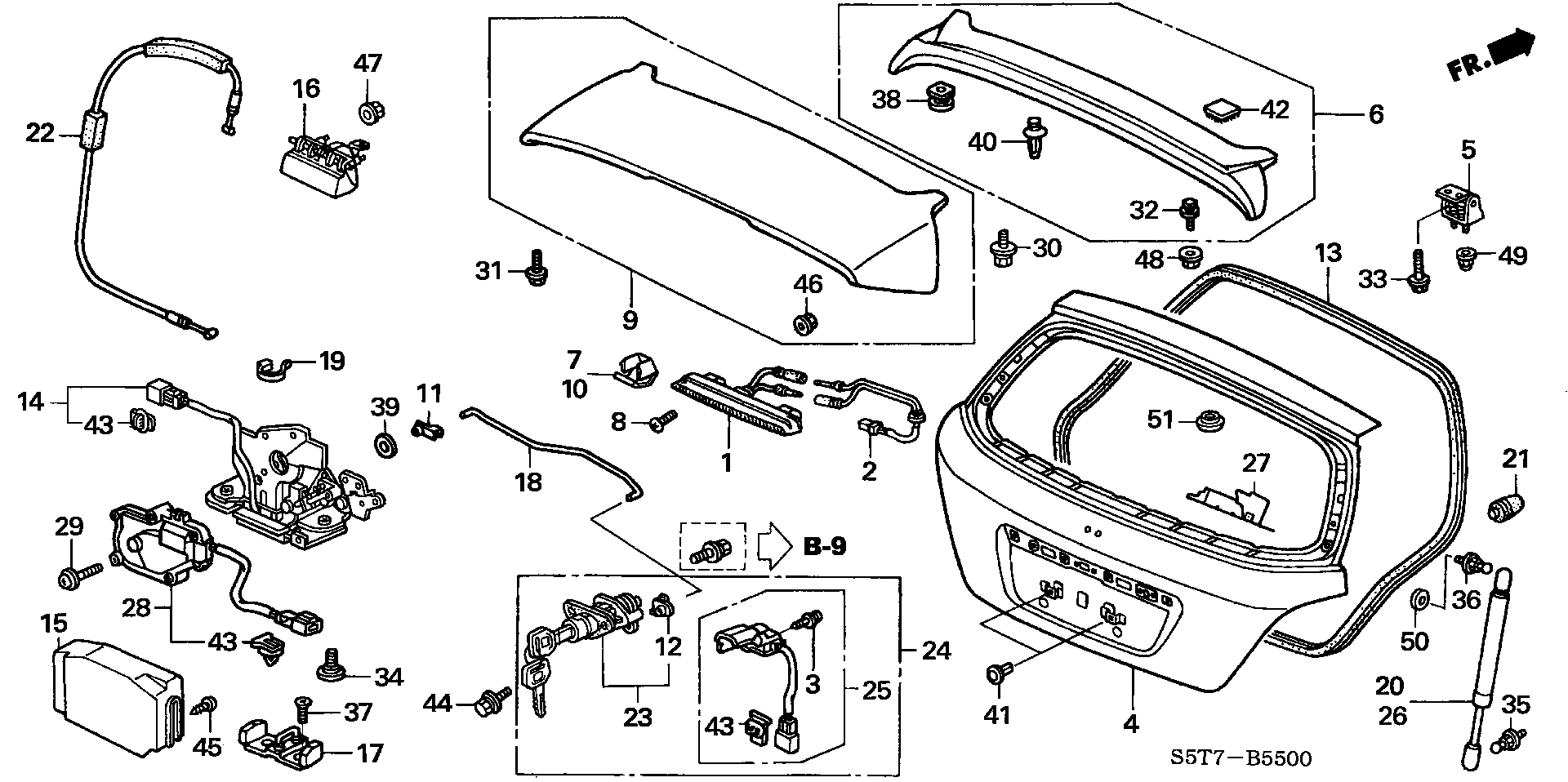 Honda 74820-S5S-E01 - Газовая пружина, упор autospares.lv