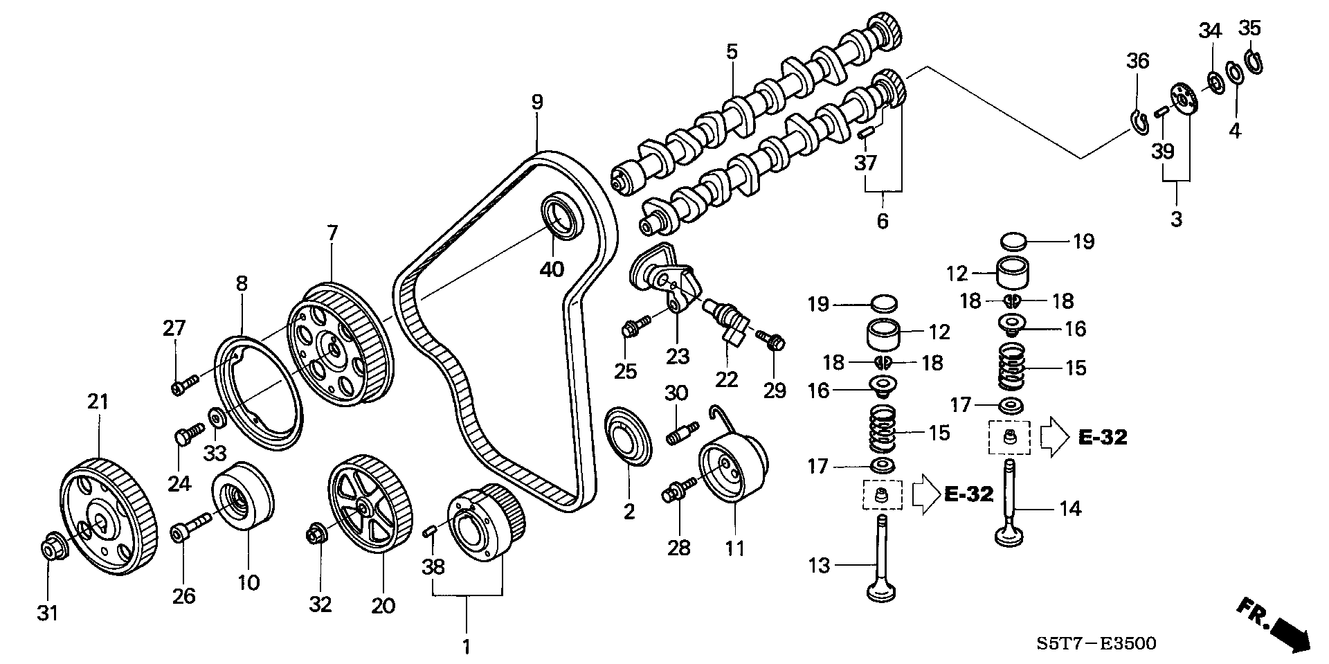 Honda 90114-PLZ-D00 - Комплект зубчатого ремня ГРМ autospares.lv