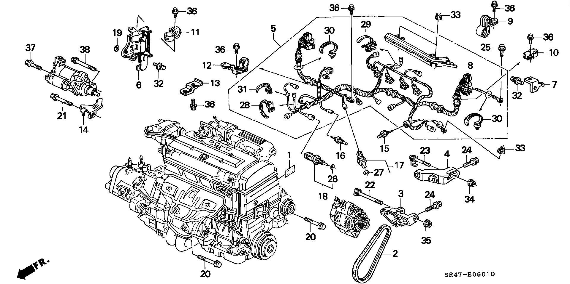 Mitsubishi 31110PR4A05 - Поликлиновой ремень autospares.lv