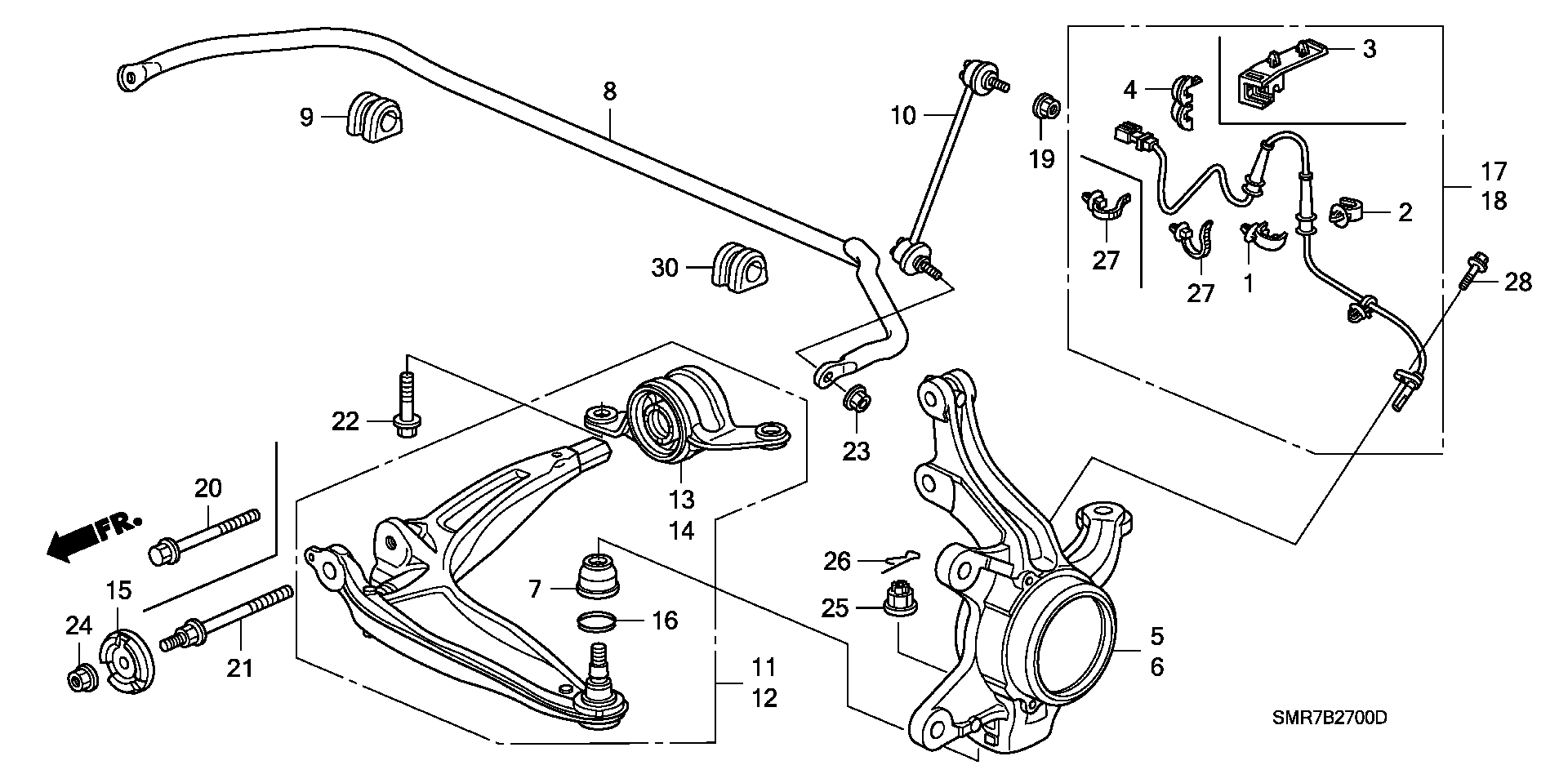 Honda 51396SMTE02 - Сайлентблок, рычаг подвески колеса autospares.lv