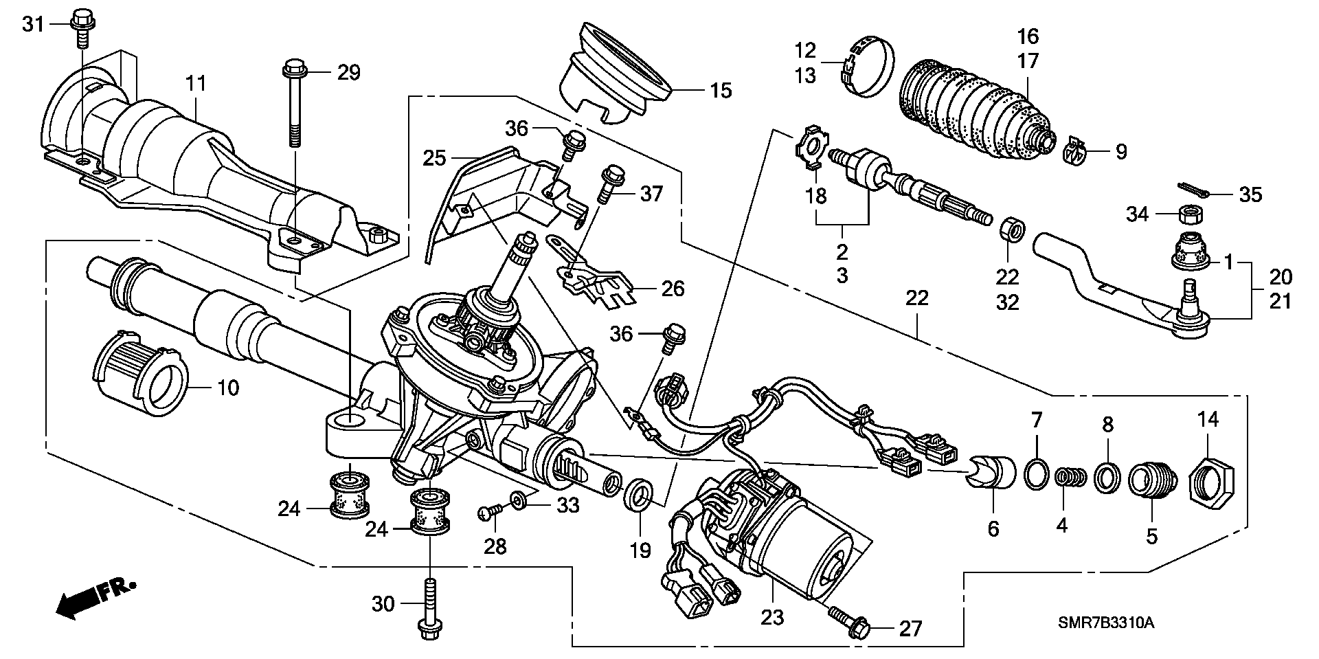 Honda 53685-SMG-E01 - Сайлентблок, рычаг подвески колеса autospares.lv