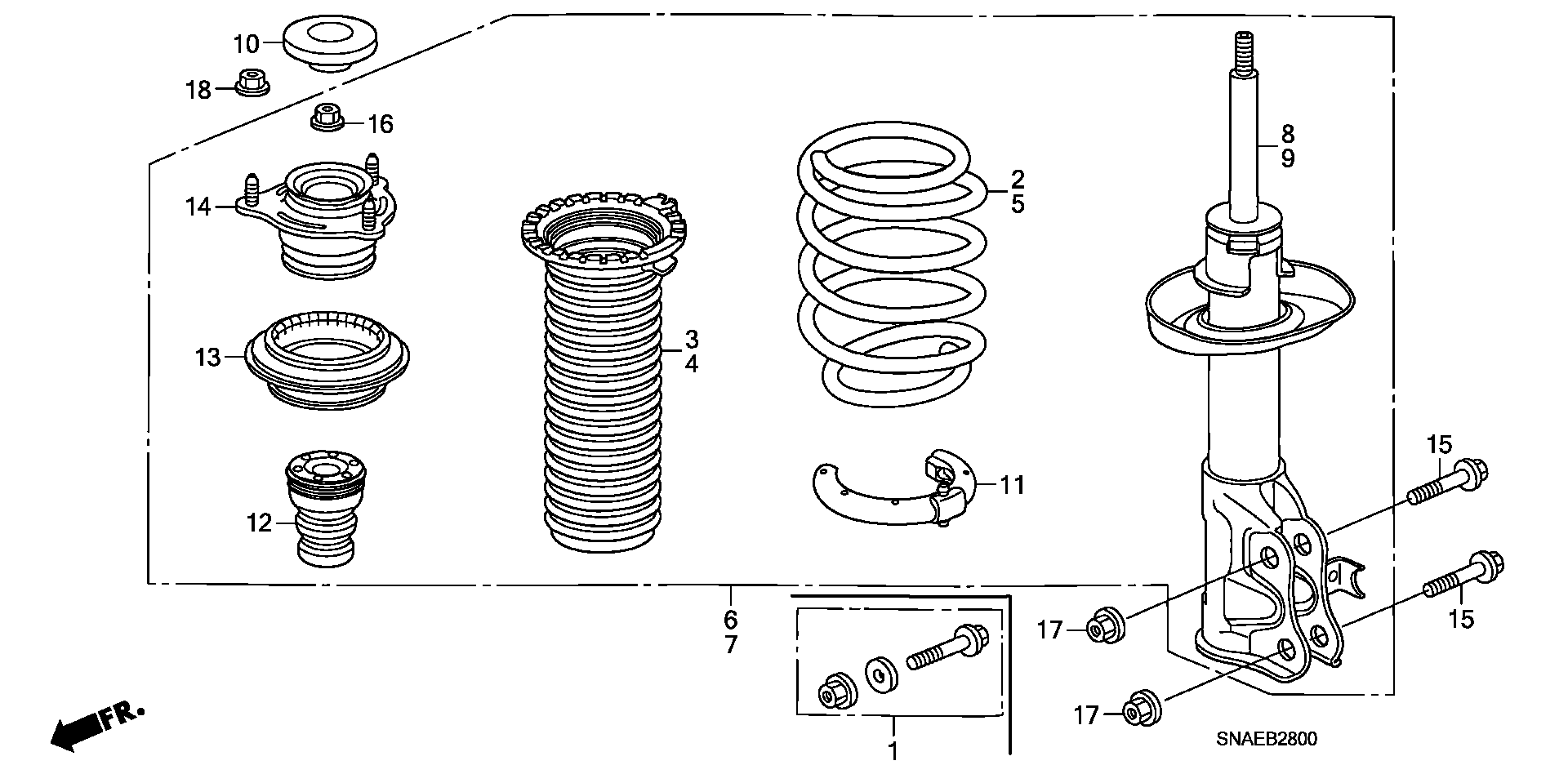 Honda 51401SNA911 - Пружина ходовой части autospares.lv