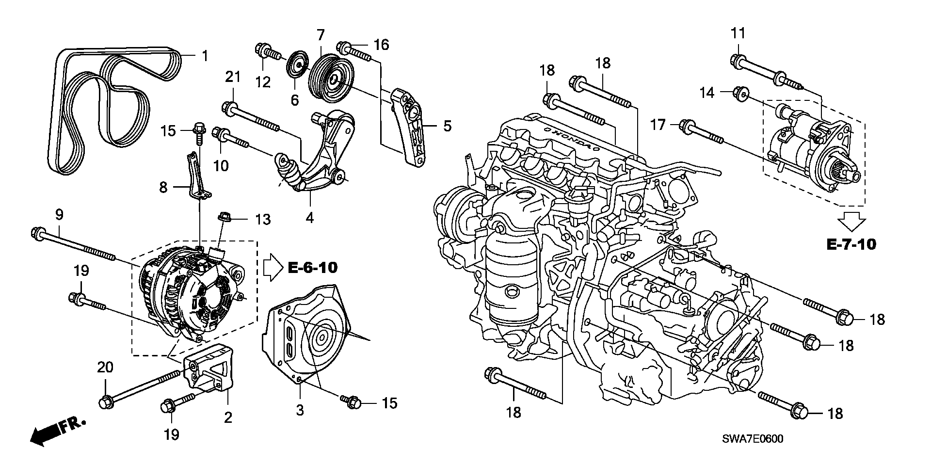 HONDA (GAC) 31170-RZP-G01 - Натяжитель, поликлиновый ремень autospares.lv