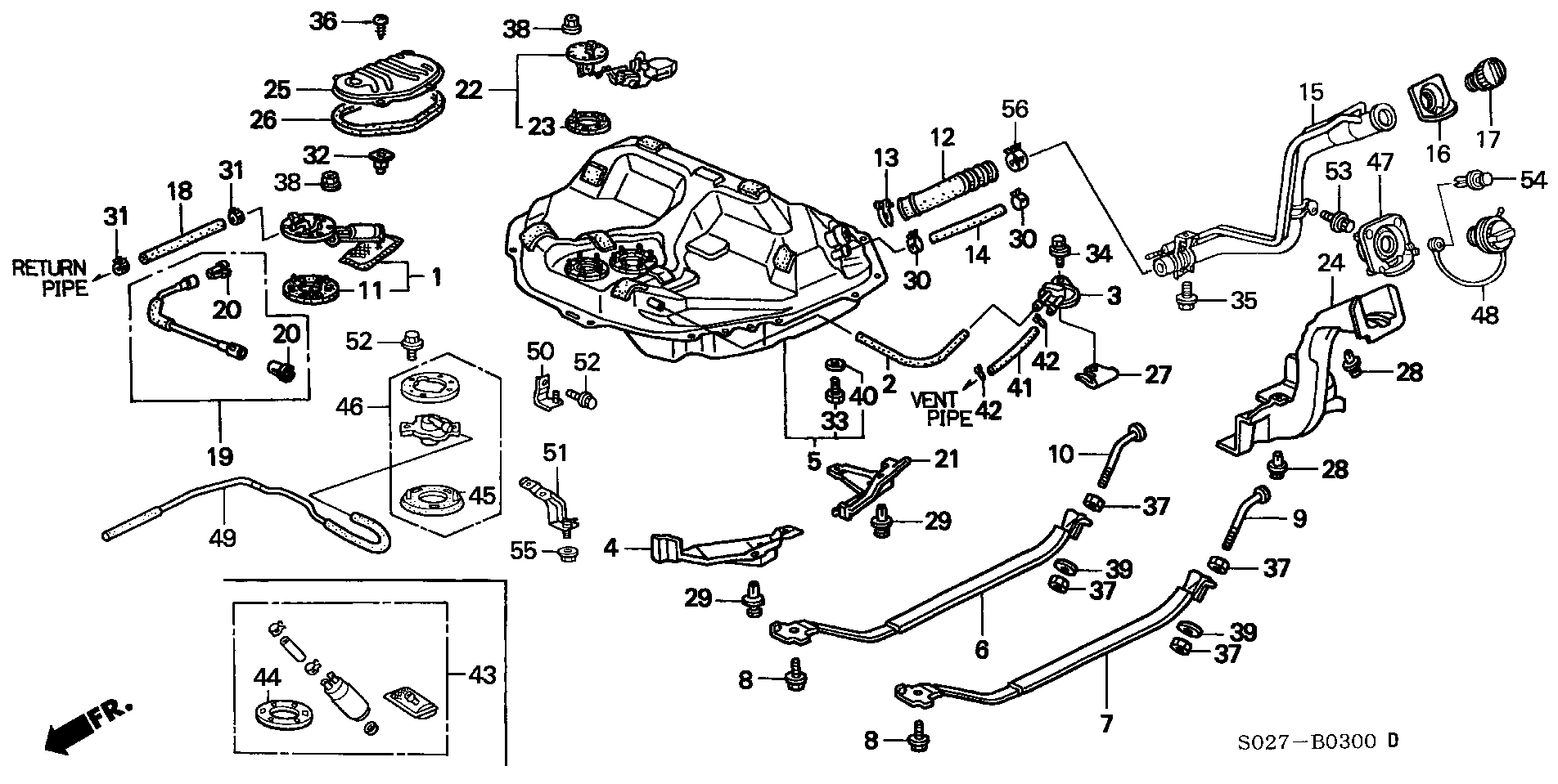 FORD 17040-S01-A30 - Топливный насос autospares.lv