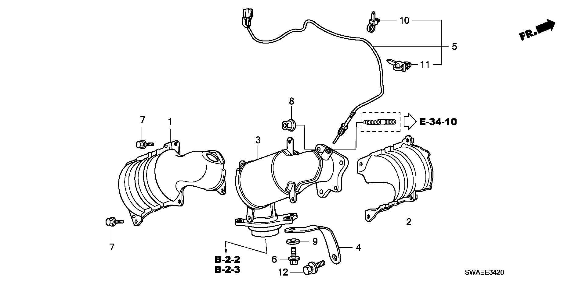 Honda 18190R07E00 - Катализатор autospares.lv