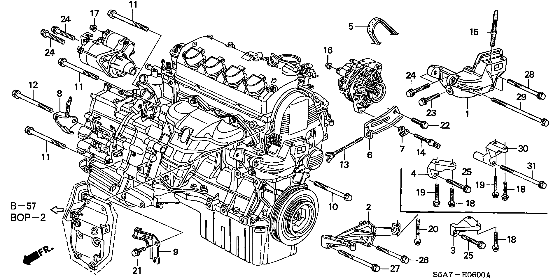 Honda 31110-PLA-E01 - Поликлиновой ремень autospares.lv