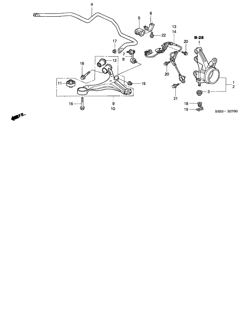 Honda 51306-S5D-005 - Втулка стабилизатора autospares.lv