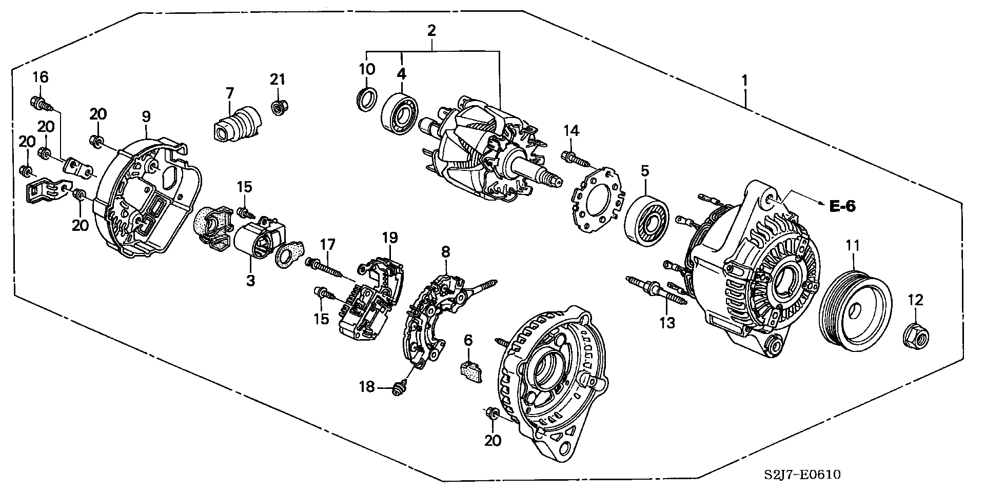 Honda 31105PR7A01 - Кронштейн, угольная щетка autospares.lv