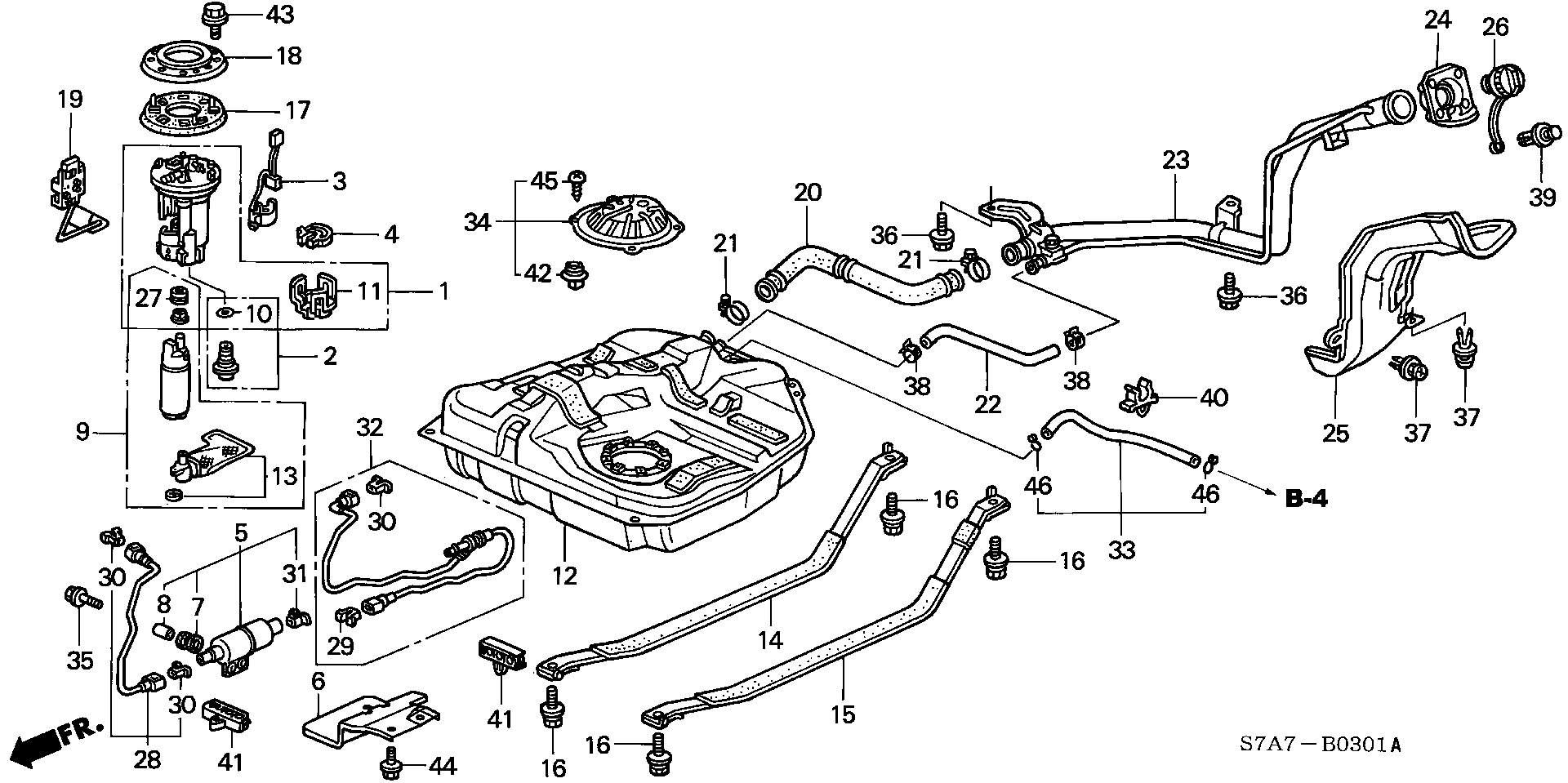 Honda 17040-S7A-931 - Топливный насос autospares.lv