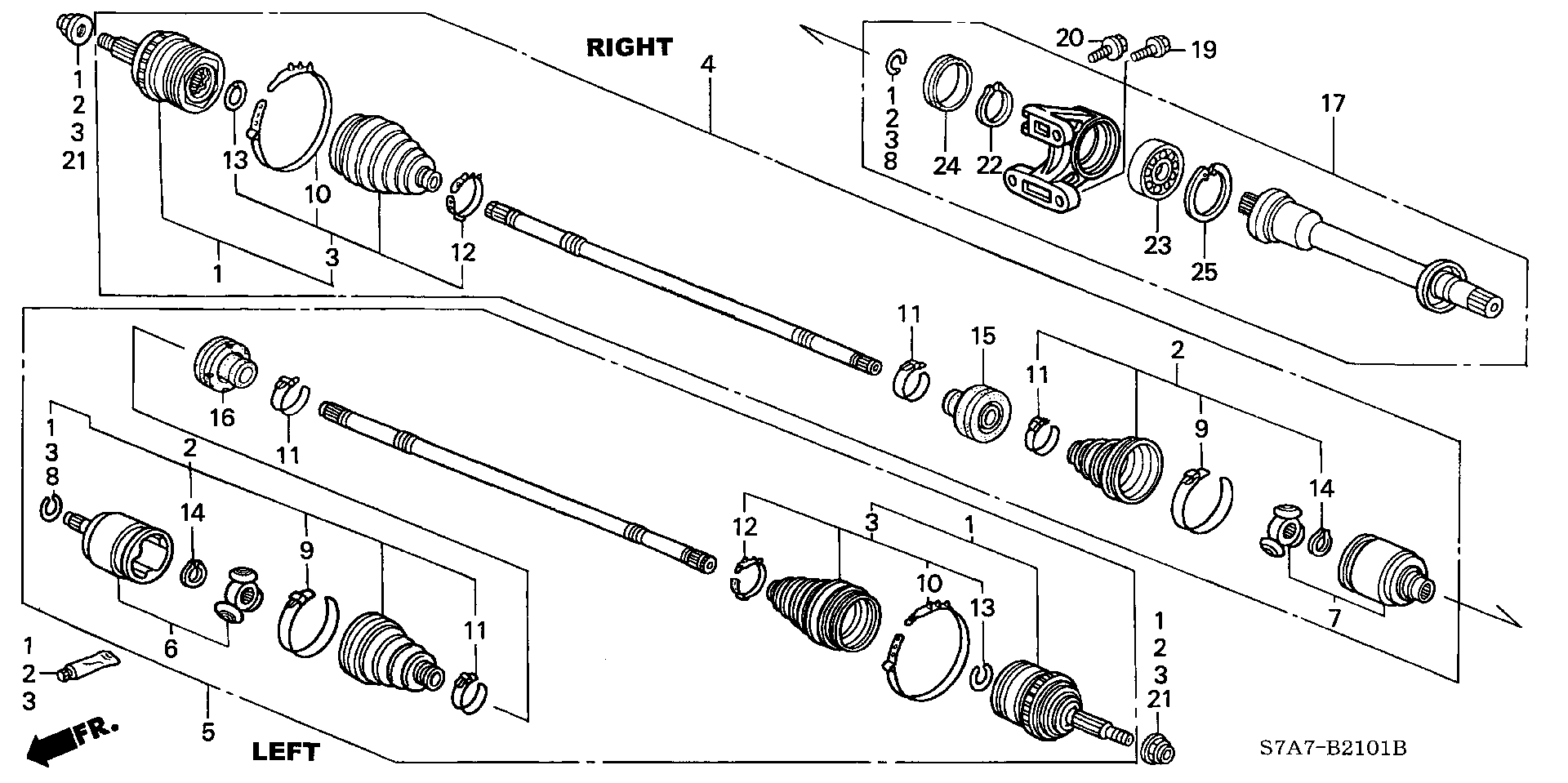 Honda 44017-S0A-030 - Пыльник, приводной вал autospares.lv