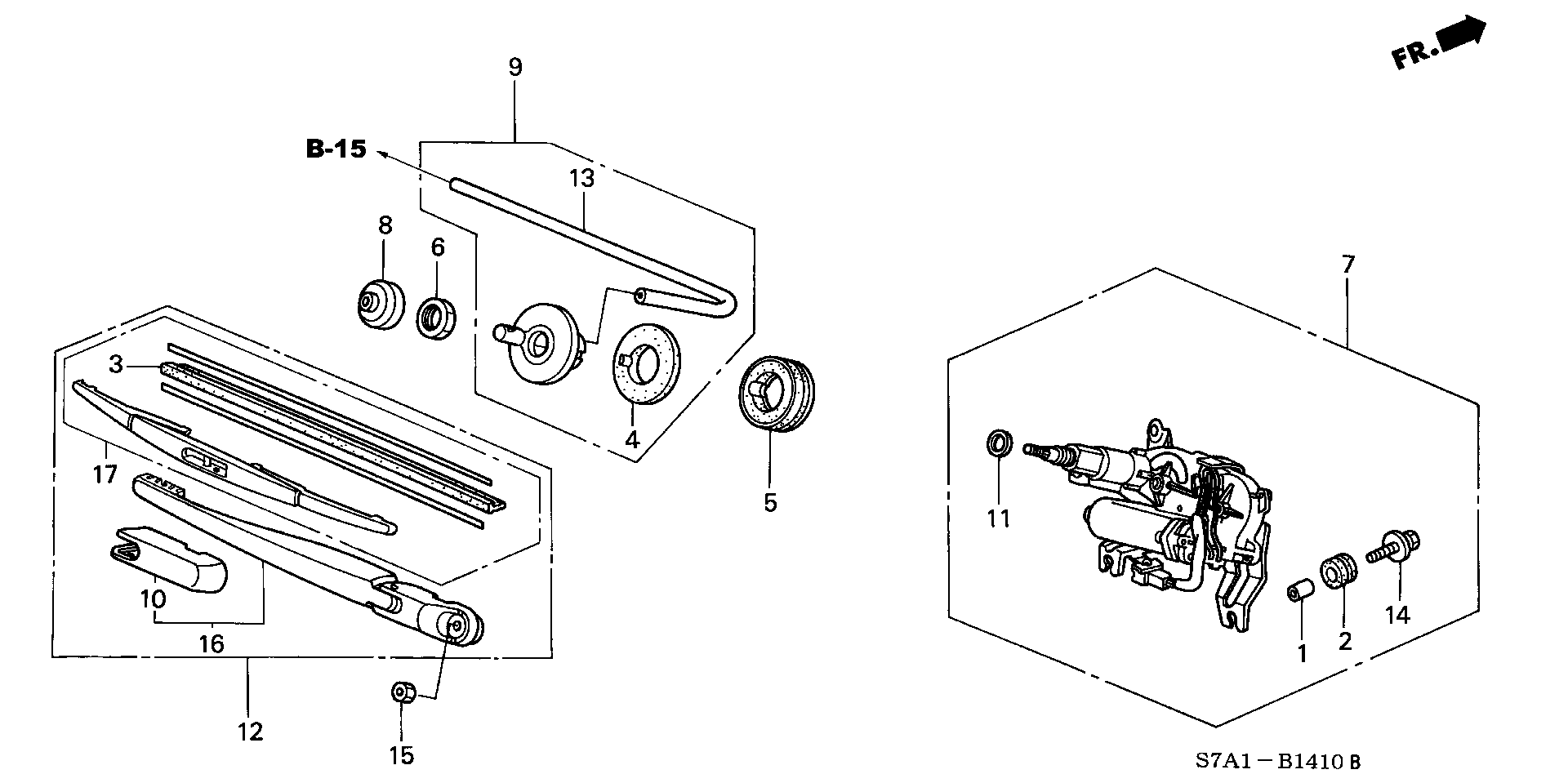 Honda 76730-S3N-003 - Щетка стеклоочистителя autospares.lv