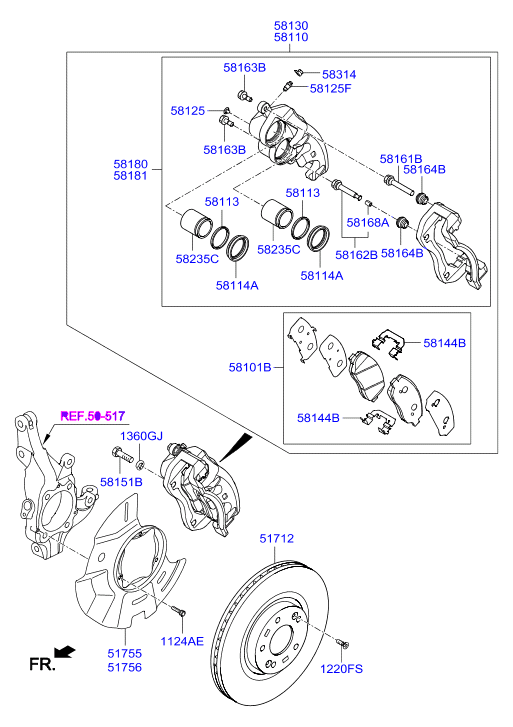 Hyundai 58112-37500 - Поршень, корпус скобы тормоза autospares.lv