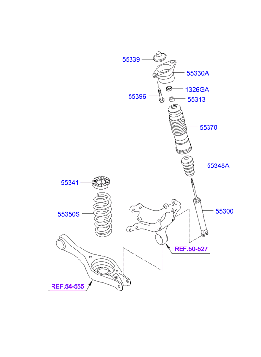 KIA 55311-2H000 - Амортизатор autospares.lv