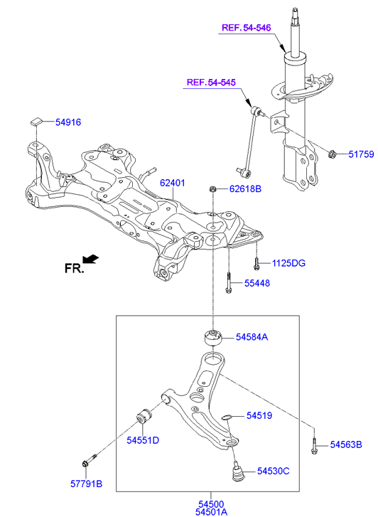 KIA 54501-3X700 - Рычаг подвески колеса autospares.lv