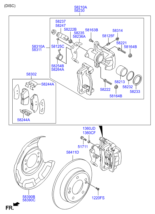 Hyundai 582303X300 - Тормозной суппорт autospares.lv