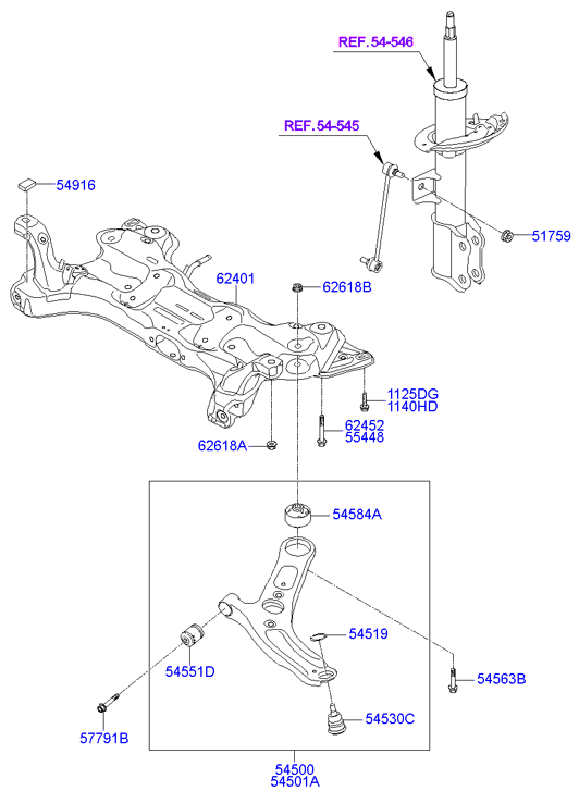 KIA 54501-3X000 - Рычаг подвески колеса autospares.lv