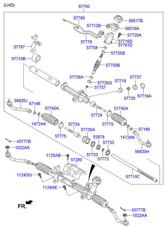 Hyundai 56820-2T000 - Наконечник рулевой тяги, шарнир autospares.lv