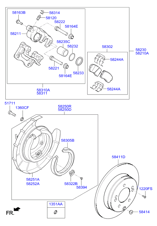 Hyundai 58230-3S200 - Тормозной суппорт autospares.lv