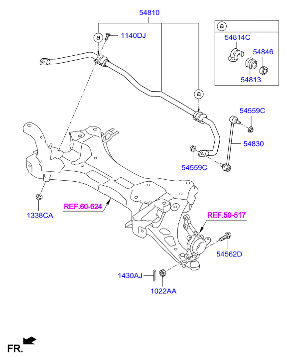 Hyundai 548302Y500 - Тяга / стойка, стабилизатор autospares.lv