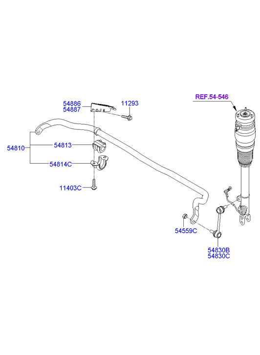 Hyundai 54813-3K000 - Втулка стабилизатора autospares.lv