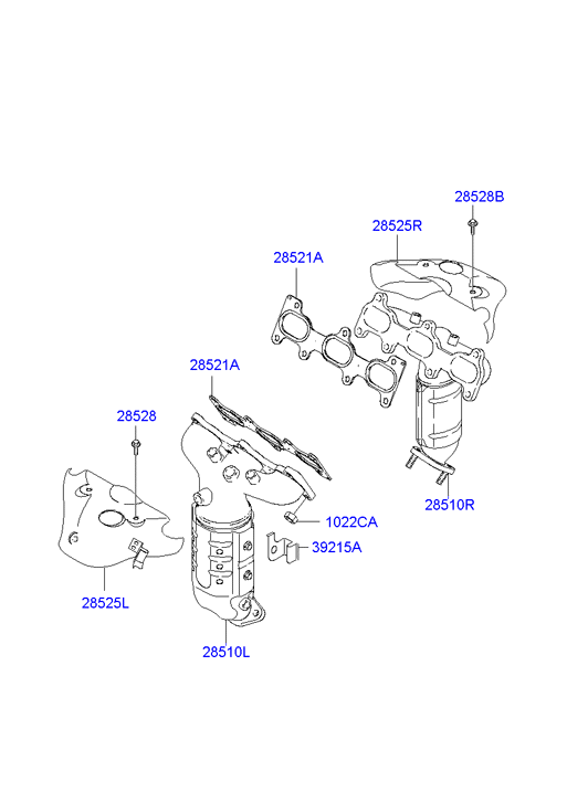 KIA 2851037520 - Катализатор autospares.lv