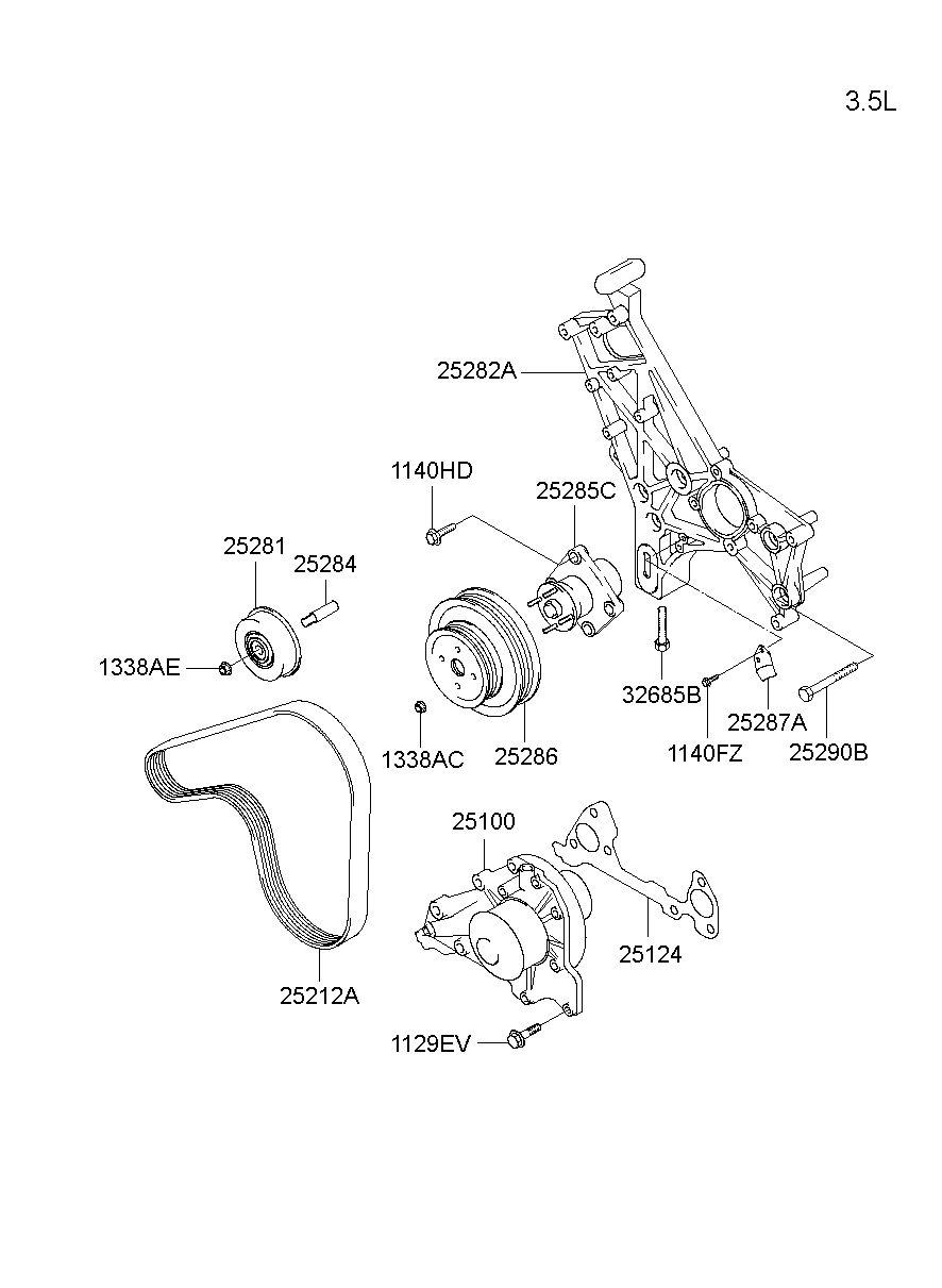 KIA 25100-42541 - Водяной насос autospares.lv