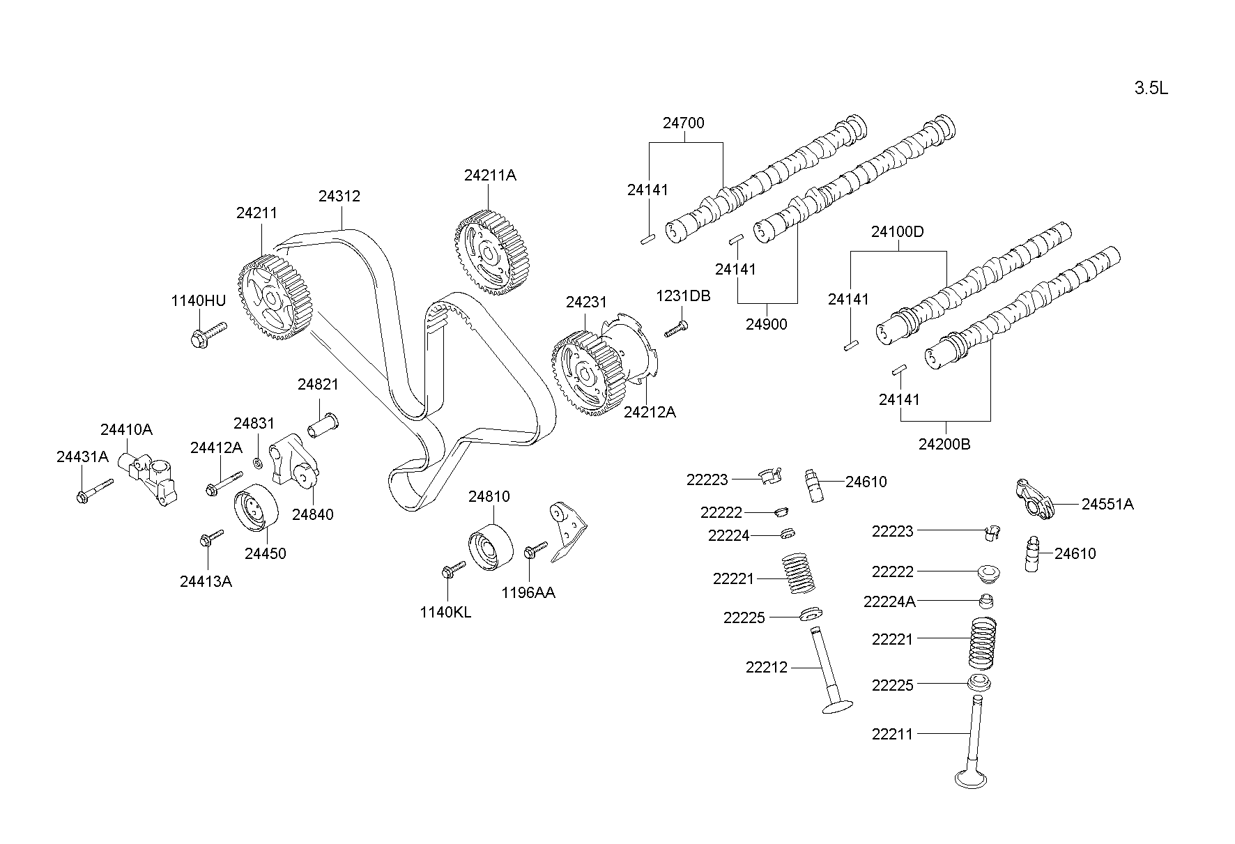 KIA 24315-42200 - Зубчатый ремень ГРМ autospares.lv