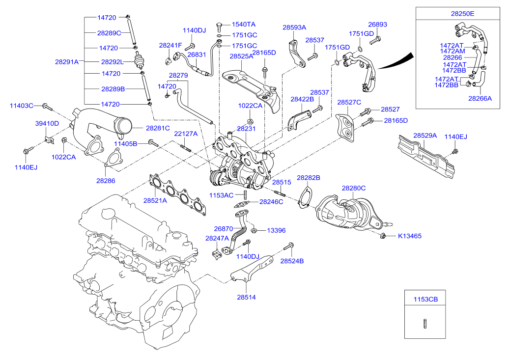 KIA 28231-2B700 - Картридж турбины, группа корпуса компрессора autospares.lv