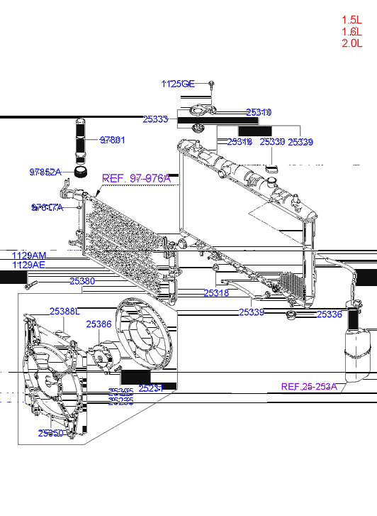 Hyundai 253102D205 - Радиатор, охлаждение двигателя autospares.lv