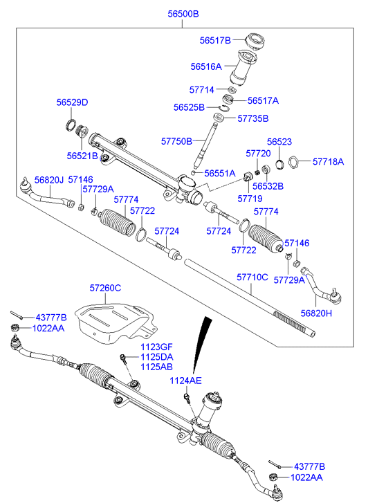 KIA 56820-4R500 - Наконечник рулевой тяги, шарнир autospares.lv